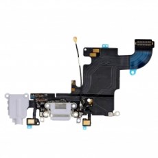 Headphone Jack with Charging Connector Flex Cable - Light Grey for iPhone 6S