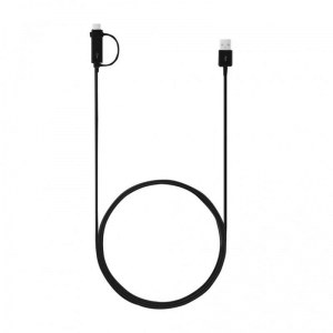 Samsung USB Combo Cable EP-DG930DWE 1.5m, 3A Black USB-A to Micro USB or USB-C