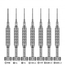 Bzlink 7Pcs/Set 3D Non-Slip Magnetic Steel Screwdriver