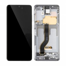 LCD Screen Assembly with Frame - Cosmic Gray for Samsung Galaxy S20 Plus