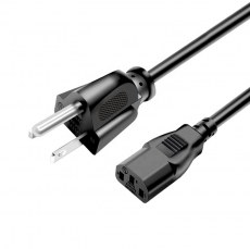 SVT Black 3pin Extension Line C13 US Pin Power Cord