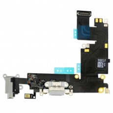 Headphone Jack with Charging Connector Flex Cable - Light Gray for iPhone 6 Plus