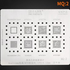 Amaoe 0.12mm MQ2 BGA Reballing Stencil For MSM8909W MT6761V MT6779V MT6758V SDM439 MT6765V MT6768V