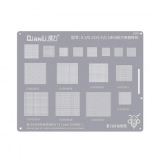 Qianli 0.12mm Thickness BGA Reballing Stencil 0.3/0.35/0.4/0.5 Square Hole