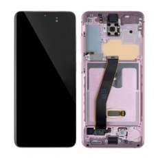 LCD Screen Assembly with Frame - Pink for Samsung Galaxy S20