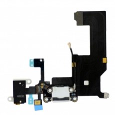 Headphone & Charging Connector Flex Cable White for iPhone 5