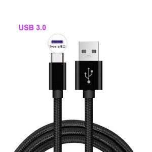 Nylon Braided PD Fast Charging USB A 2.0 USB A 3.0 To USB C Cable