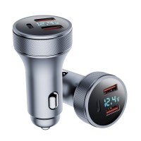 72W Car Charger Fast Charge PD 36W High Power QC3.0 Type-C Digital Display