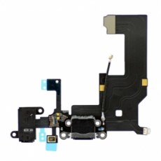 Headphone & Lightning Connector Flex Cable Black For iPhone 5