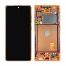 OLED Screen Assembly with Frame - Cloud Orange for Samsung Galaxy S20 FE 5G