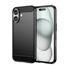 Shockproof Phone Back Soft TPU Carbon Fiber Case For iPhone 16