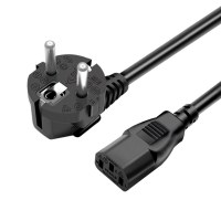 CEE VDE 3GX0.75 Square Extension Line Tail AC Power Cord