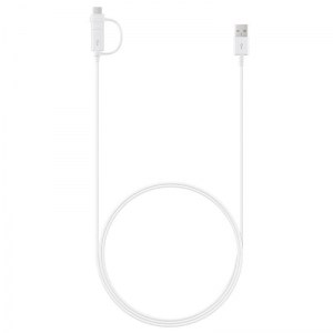 Samsung USB Combo Cable EP-DG930DWE 1.5m, 3A White USB-A to Micro USB or USB-C