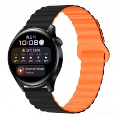 Double Colors Magnetic Silicone Bracelet Watch Band For Galaxy Watch