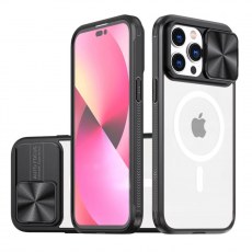 Slide Camera Lens Protection Magnetic Wireless Charging Case for iPhone 15