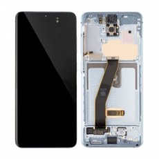 LCD Screen Assembly with Frame - Blue for Samsung Galaxy S20