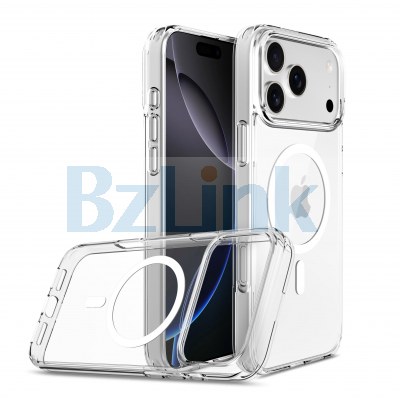 Shockproof Hybrid Clear Transparent Magnetic Phone Case for iPhone 17