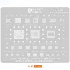 MI15 CPU BGA Reballing Stencil For Xiao MI 12 Pro 12X Redmi K50 SM8450 SM8250 IC Chip