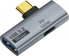 USB C Male to USB C Female & USB3.2 PD100W Charging OTG Adapter