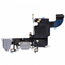 Headphone Jack with Charging Connector Flex Cable - Dark Grey for iPhone 6S